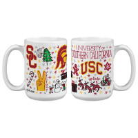 USC Trojans Julia Gash White Holiday Impact El Grande Mug
